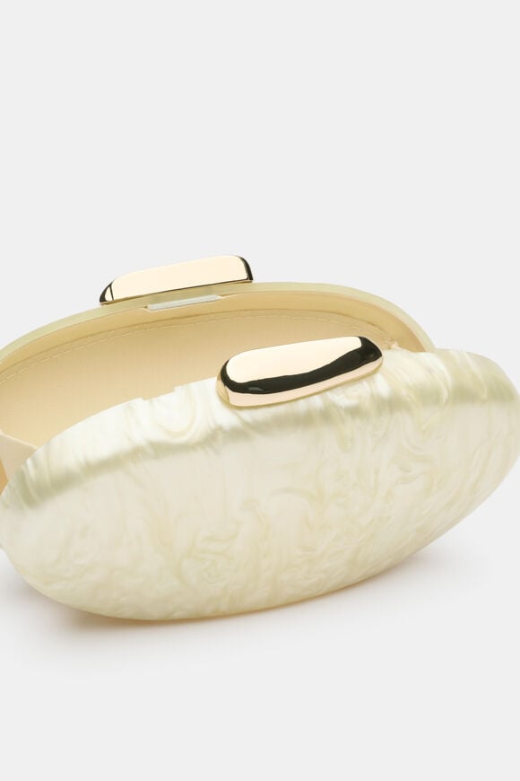 Acrylic Hardcase Clutch  Cream  hi-res