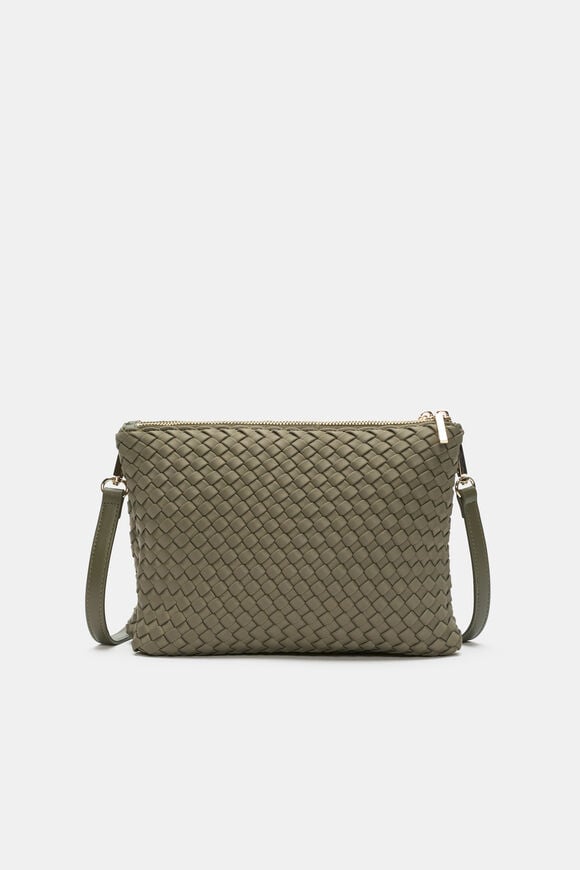 Woven Textured Mutli Pocket Bag  Caper  hi-res