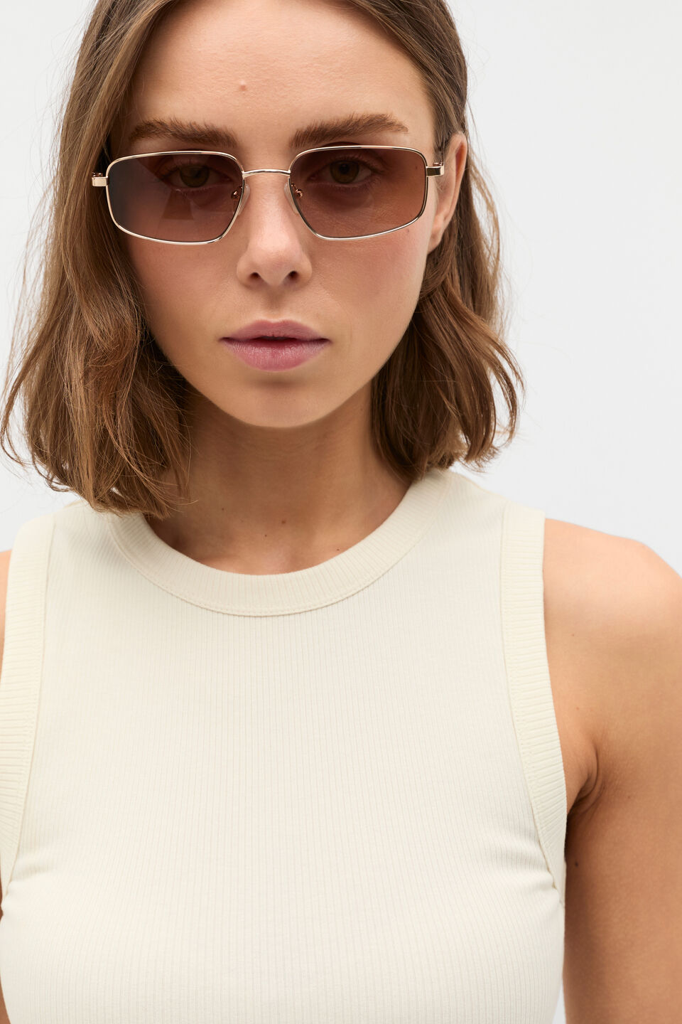 Maxine Frameless Sunglasses  Gold