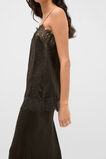 Crinkled Satin Lace Square Neck Cami  Coffee Bean  hi-res