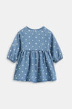 Floral Denim Dress  Mid Blue  hi-res