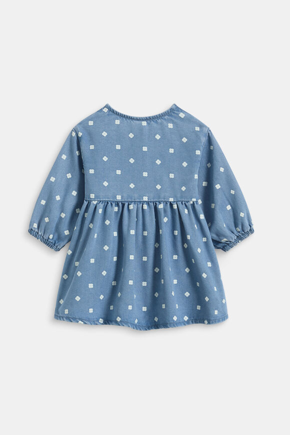 Floral Denim Dress  Mid Blue  hi-res