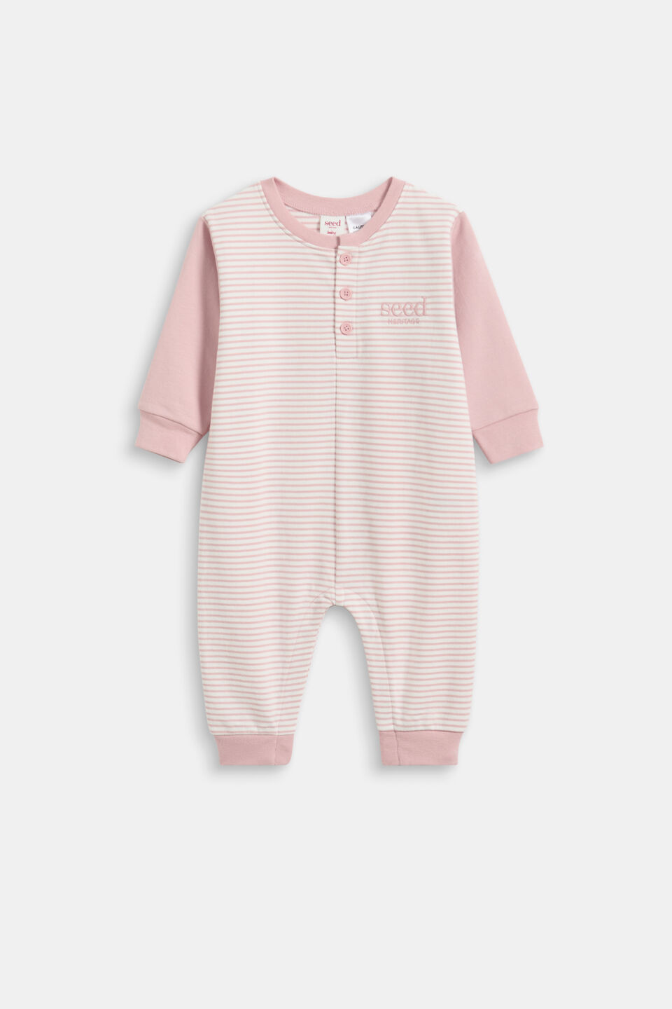 Logo Stripe Jumpsuit  Blush Pink