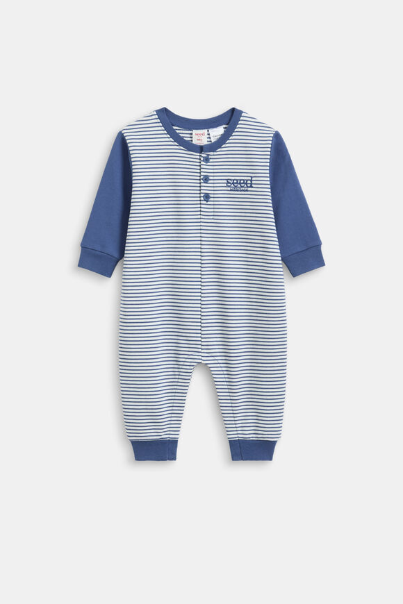 Logo Stripe Jumpsuit  Navy  hi-res