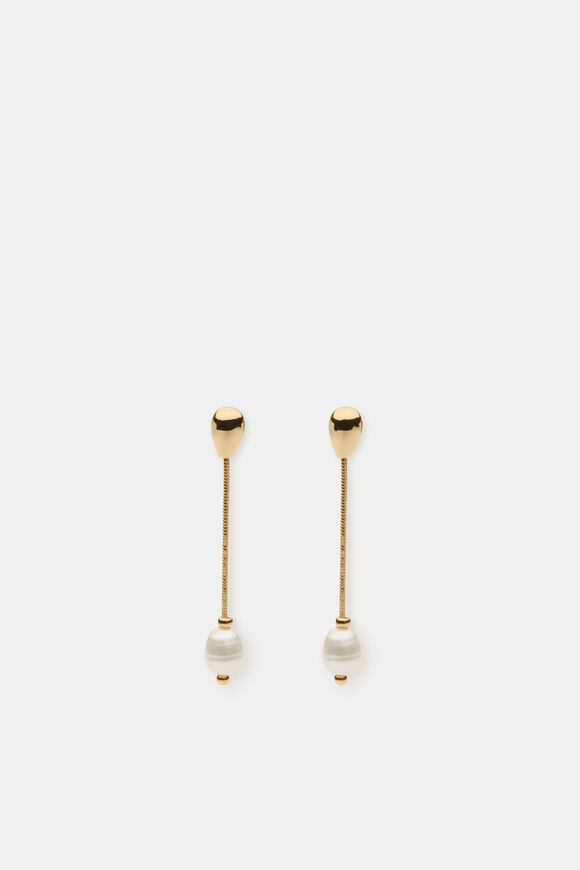 Pearl Dangle Earring  Gold  hi-res