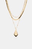 Oval Pendant Necklace  Gold  hi-res