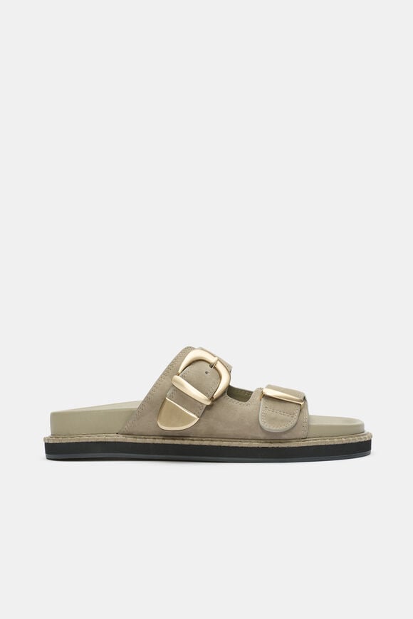 Sienna Buckle Slide  Caper Suede  hi-res