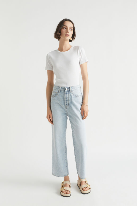 Core Rib Tee  Whisper White  hi-res