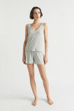 Rib Jersey Pyjama Short  Grey Marle  hi-res