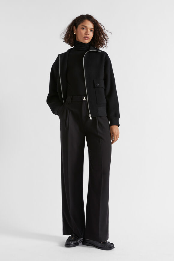 Babywool Roll Neck Top  Black  hi-res