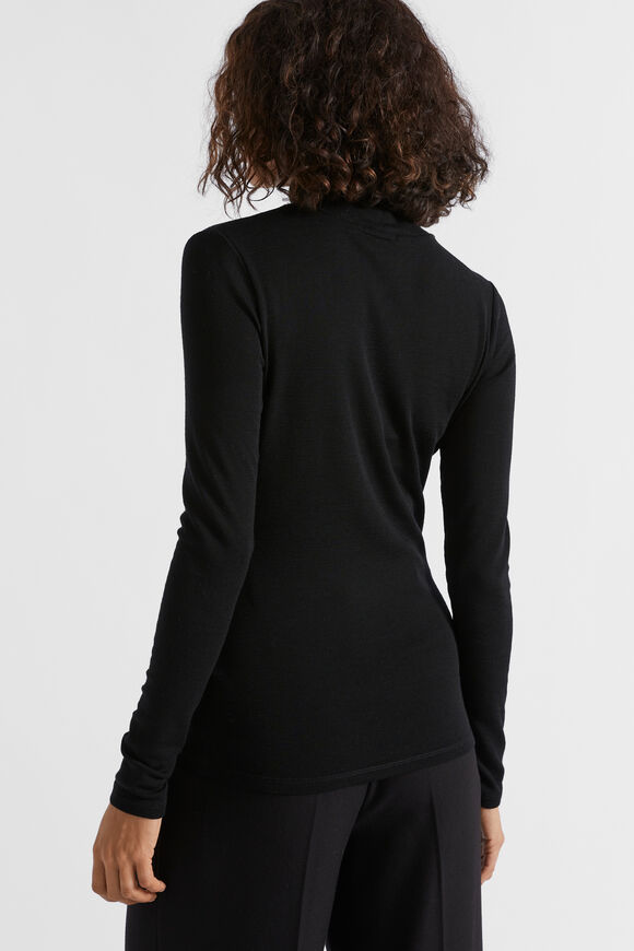 Babywool Roll Neck Top  Black  hi-res