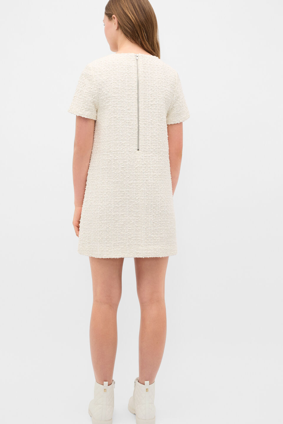 Tweed Dress  Classic Cream