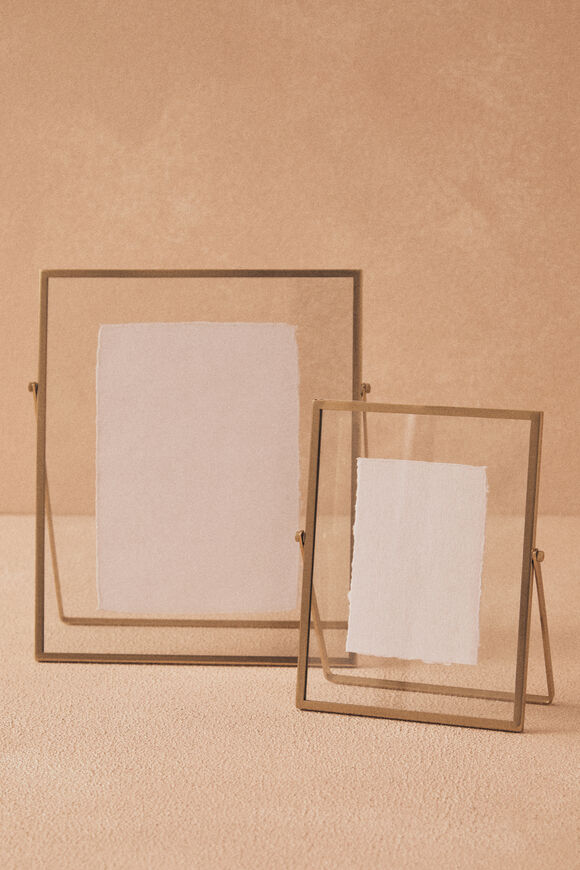 Miles Small Photo Frame  Gold  hi-res