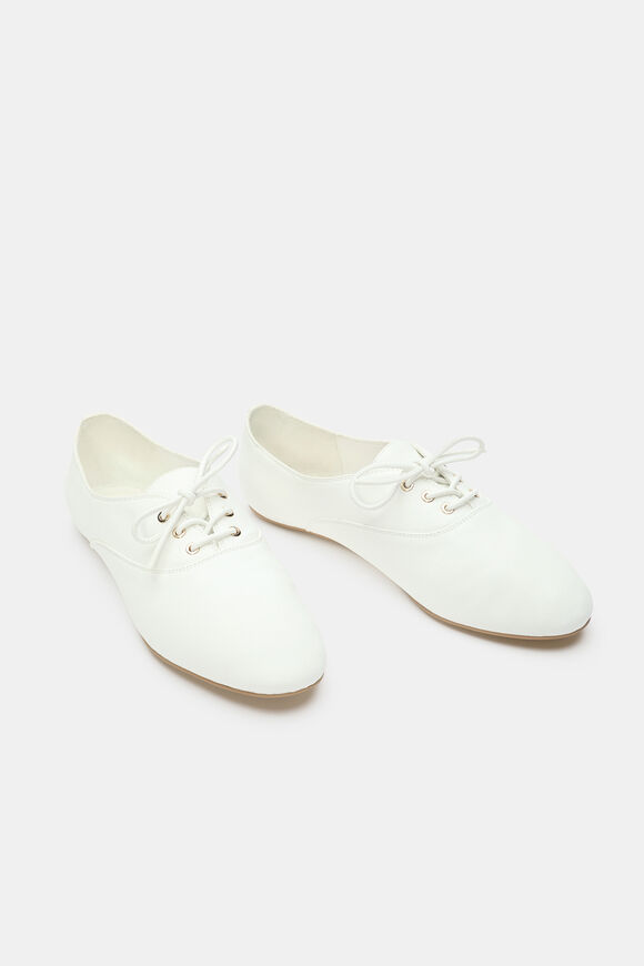 Ellie Ballet Lace Up  White  hi-res