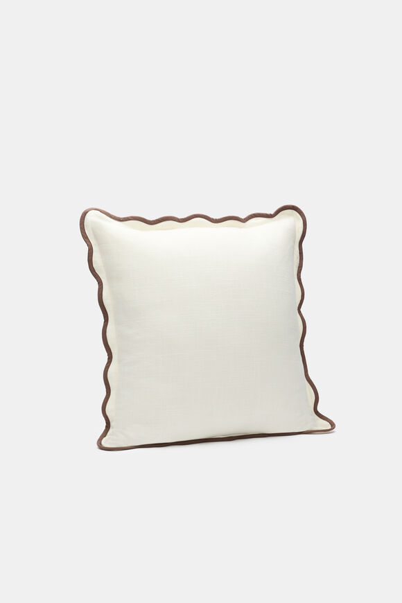 Piped Edge Cushion  Meringue  hi-res