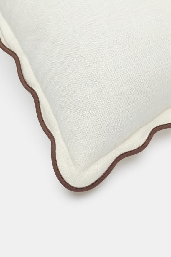 Piped Edge Cushion  Meringue  hi-res