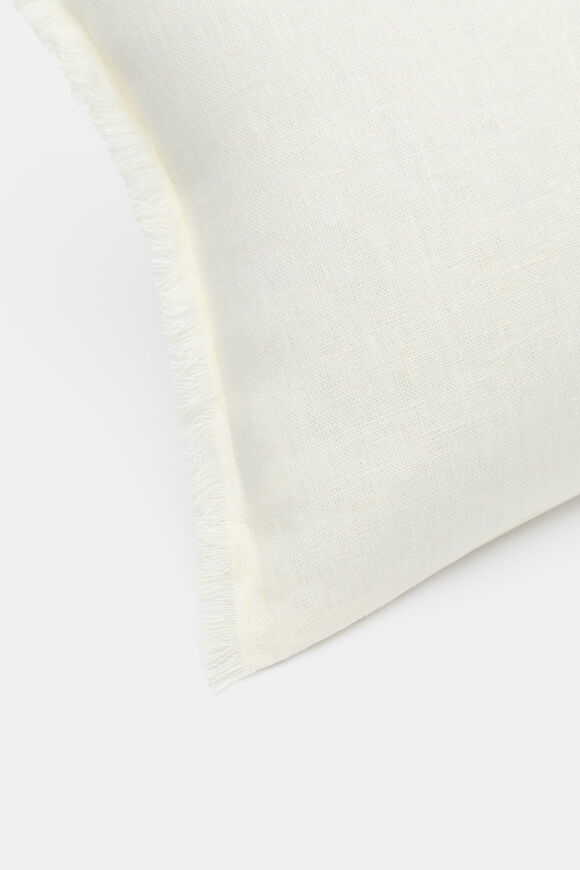Rectangular Fringed Cushion  Meringue  hi-res