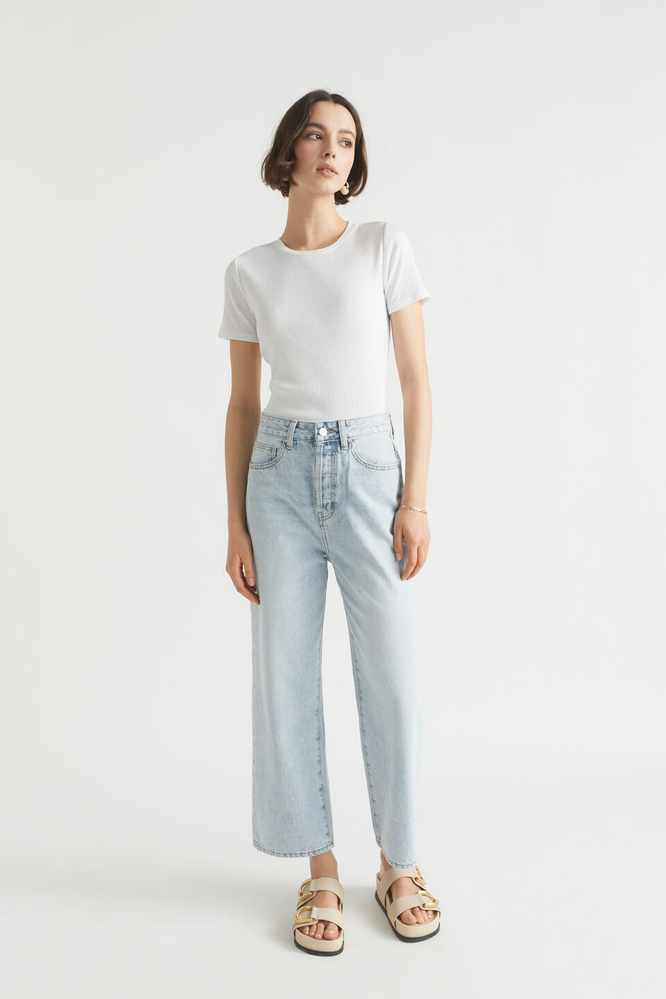 Core Rib Tee  Whisper White