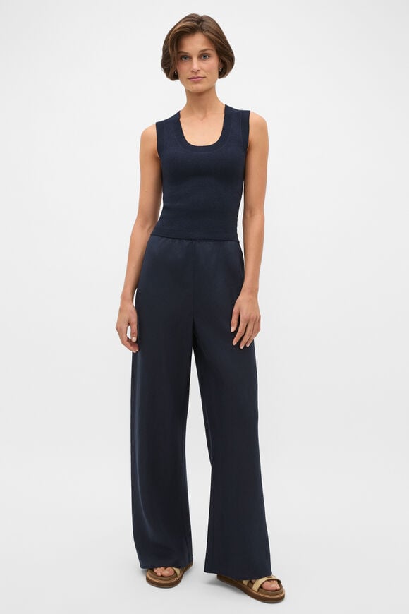 Boucle Knit Tank  Twilight Blue  hi-res