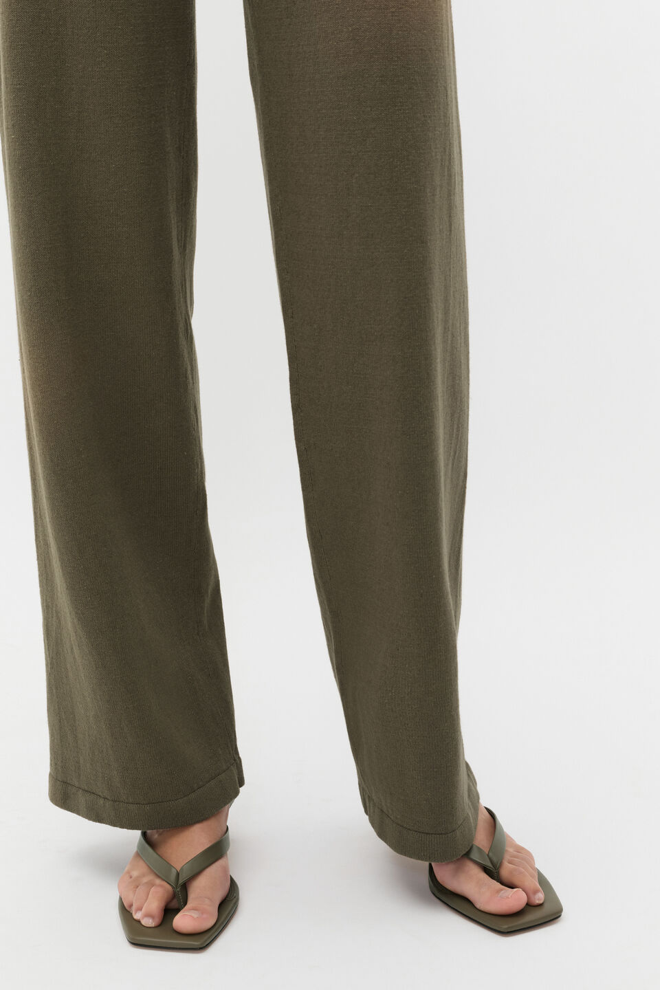 Summer Knit Pant  Olive Leaf