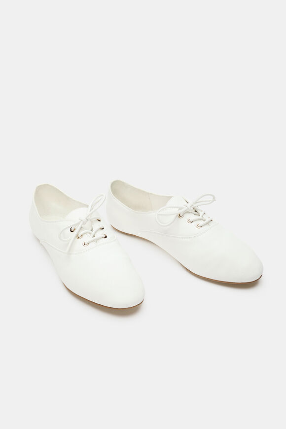 Ellie Ballet Lace Up  White  hi-res