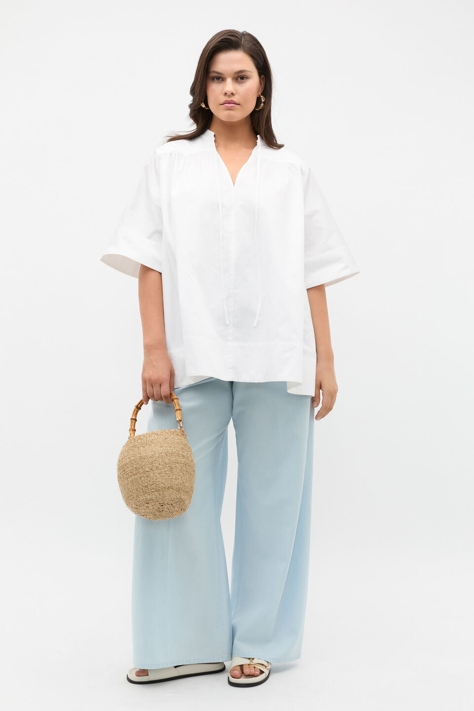 Chambray Elasticated Pant  Chambray