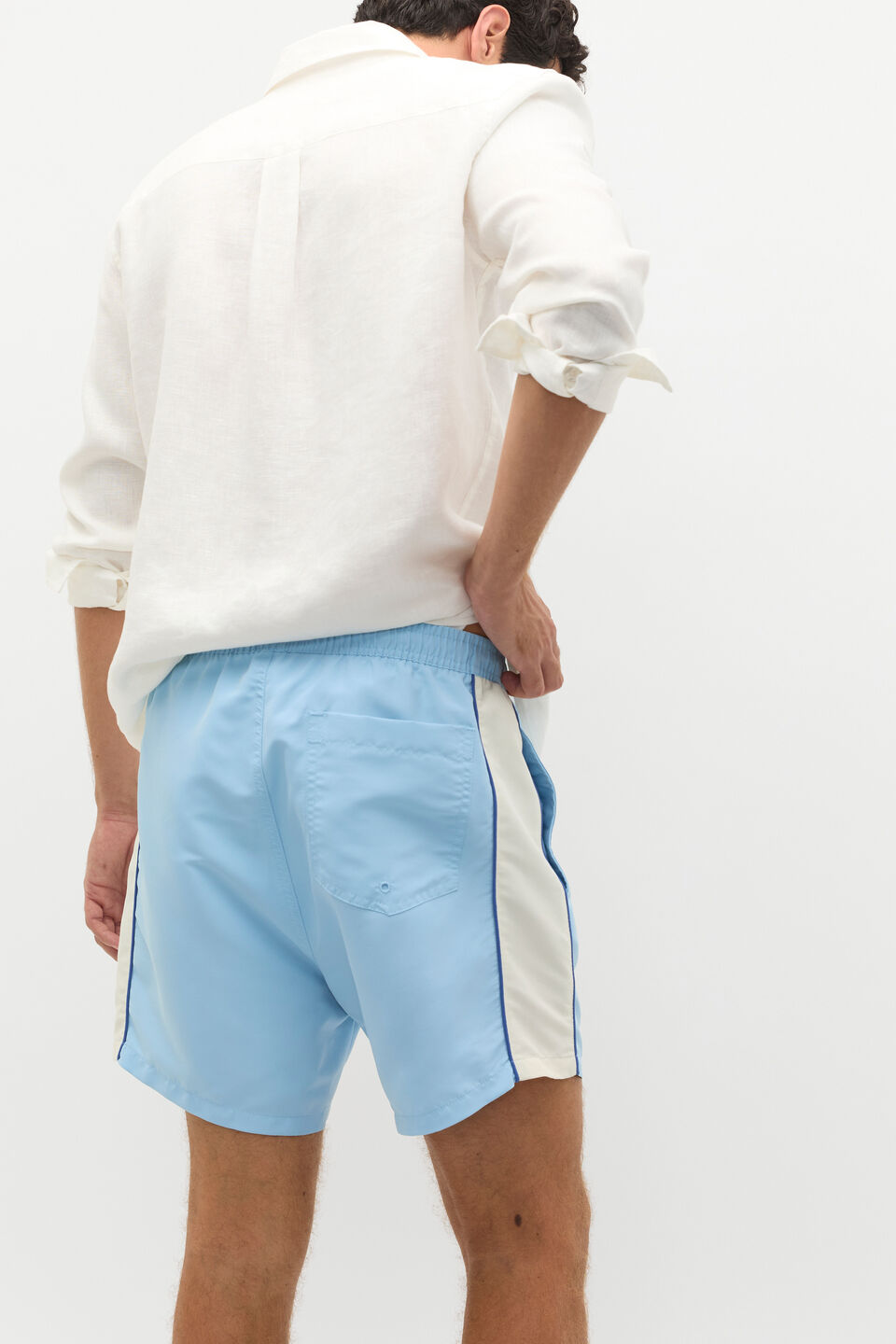 Panel Swim Short  Sky Blue