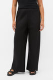 Core Linen Easy Wide Leg Pant  Black  hi-res
