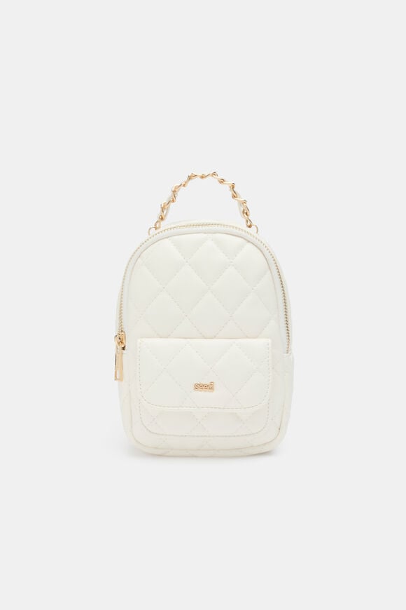 Mini Quilted Backpack  Classic Cream  hi-res