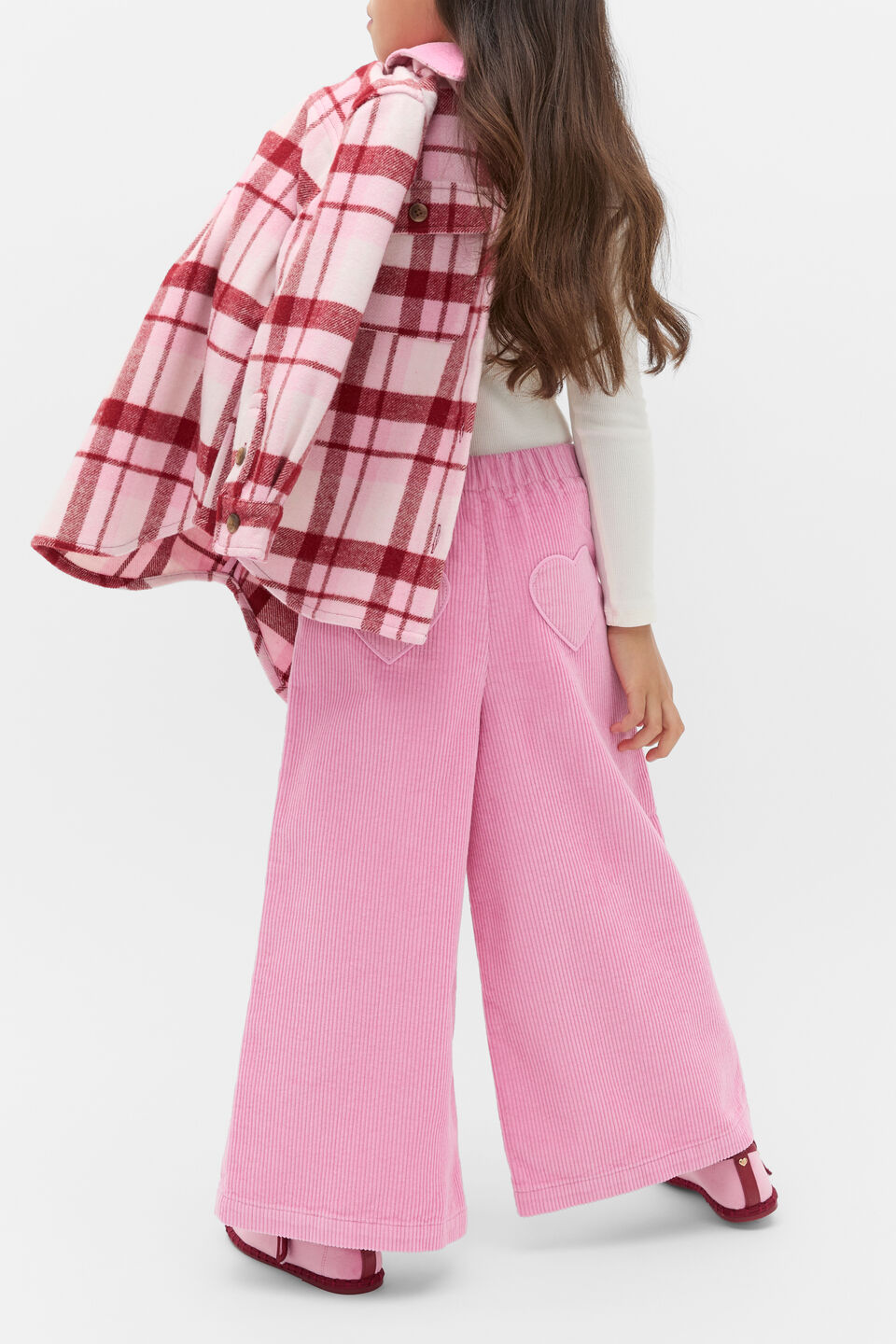 Cord Button Pant  Candy Pink