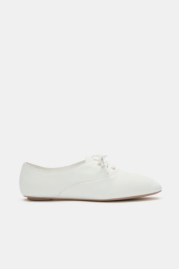 Ellie Ballet Lace Up  White  hi-res