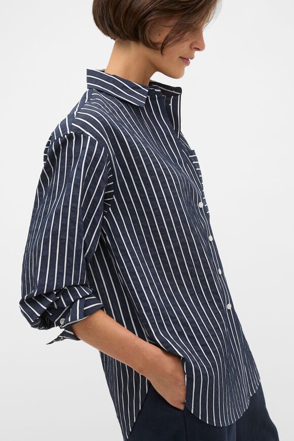 Textured Stripe Pocket Shirt  Twilight Blue Stripe  hi-res