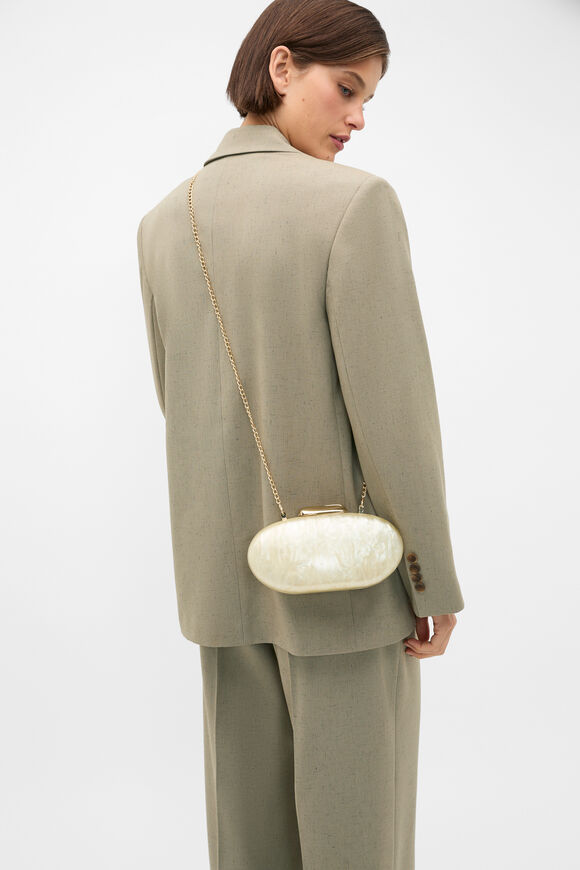 Acrylic Hardcase Clutch  Cream  hi-res