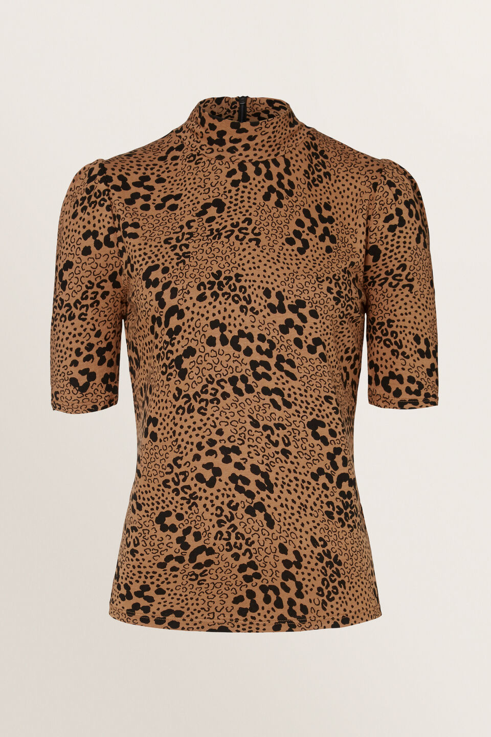 High Neck Animal Top  