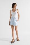 Denim Paperbag Eyelet Short  Seafoam Wash  hi-res