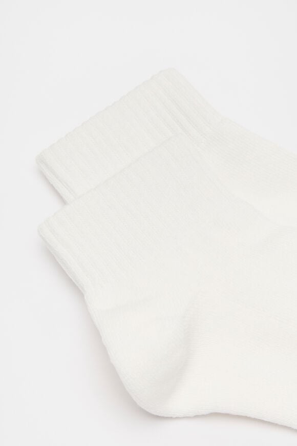Cushioned Logo Ankle Sock  Cream Navy  hi-res