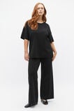 Oversized Crepe Knit Tee  Black  hi-res