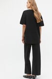 Oversized Crepe Knit Tee  Black  hi-res