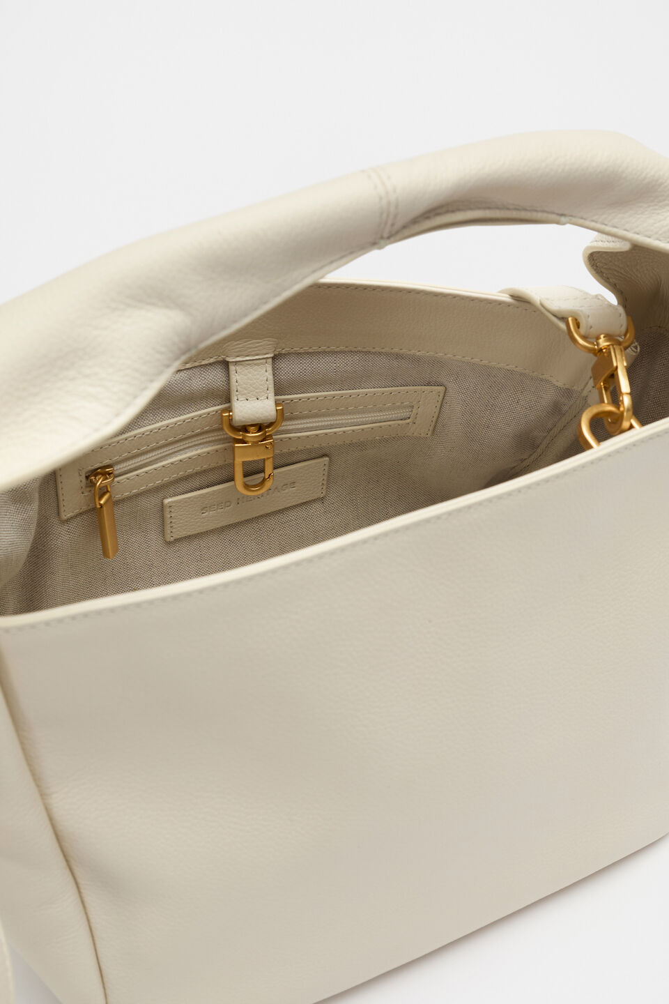 Leather Curved Mini Bag  Tofu