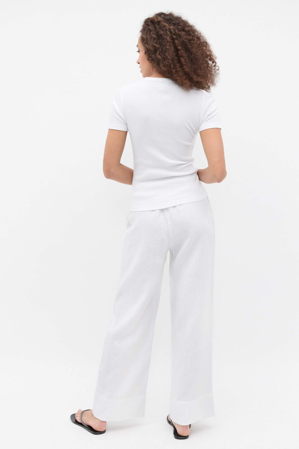 Core Australian Cotton Rib Tee  Whisper White