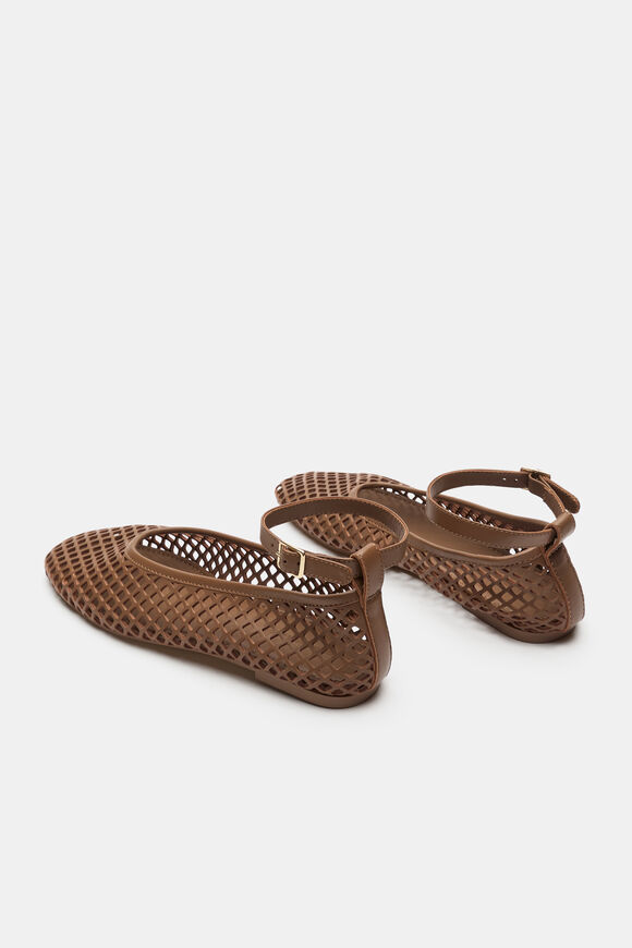 Amari Perforated Ballet Flat  Tan  hi-res