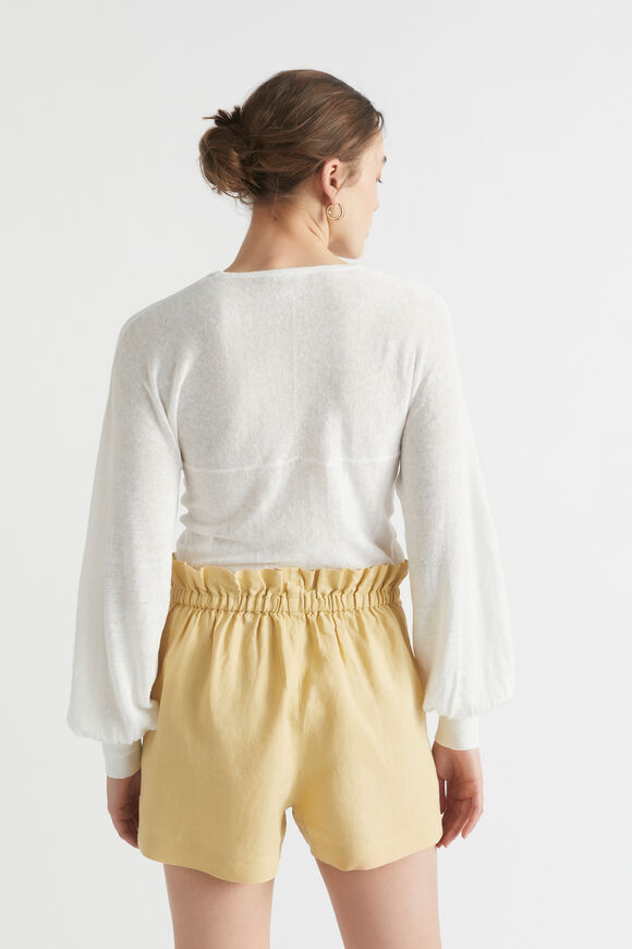 Linen Wrap Sweater  Whisper White  hi-res