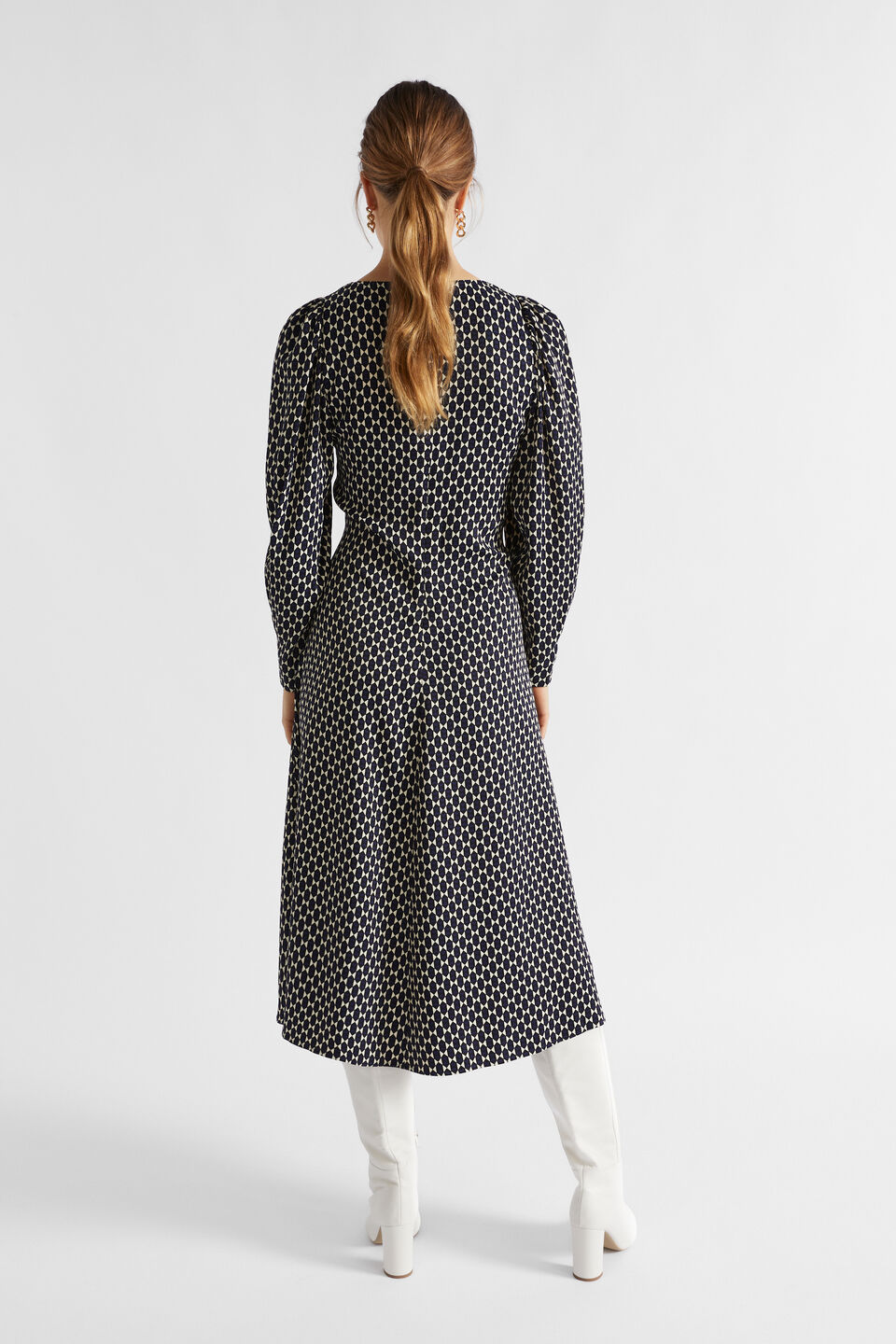 Diamond Geo Midi Dress  Midnight Sky Geo