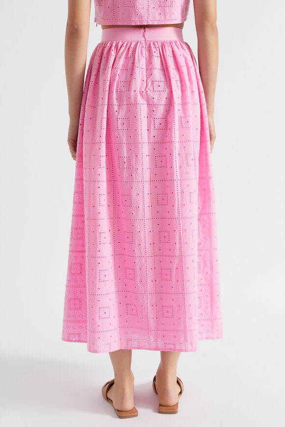 Broderie Maxi Skirt  Pink Gin  hi-res