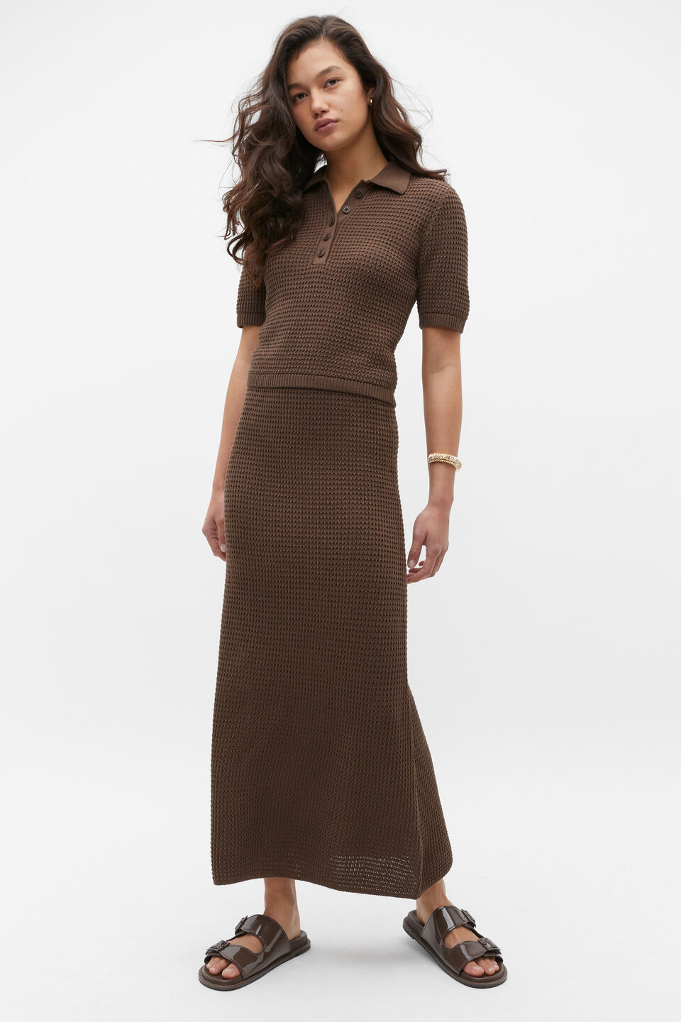 Crochet Maxi Skirt  Affogato