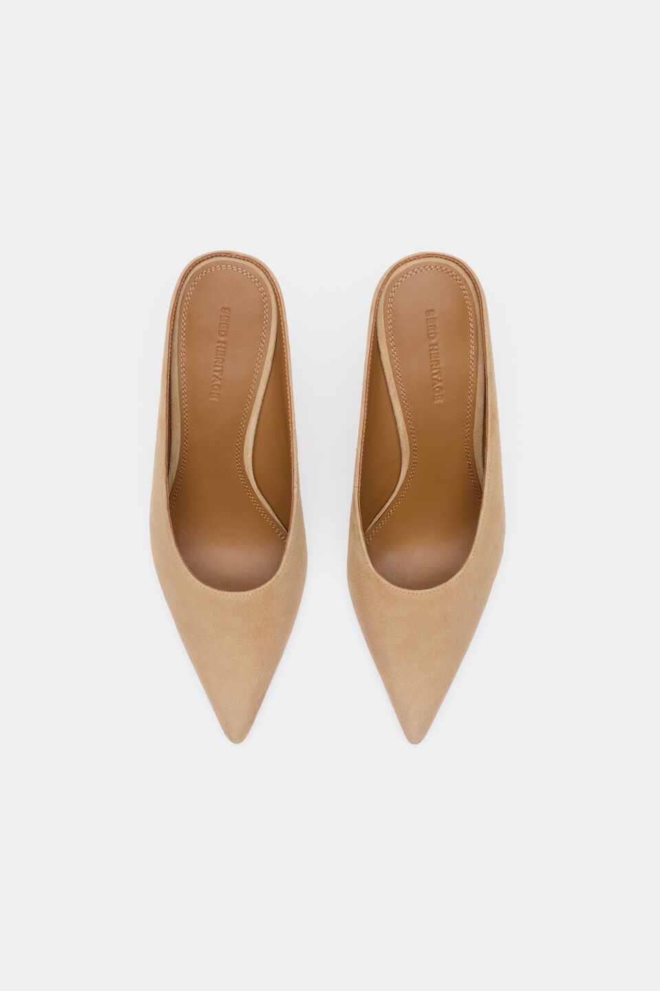 Riley Wedge Mule  Sandstone Suede
