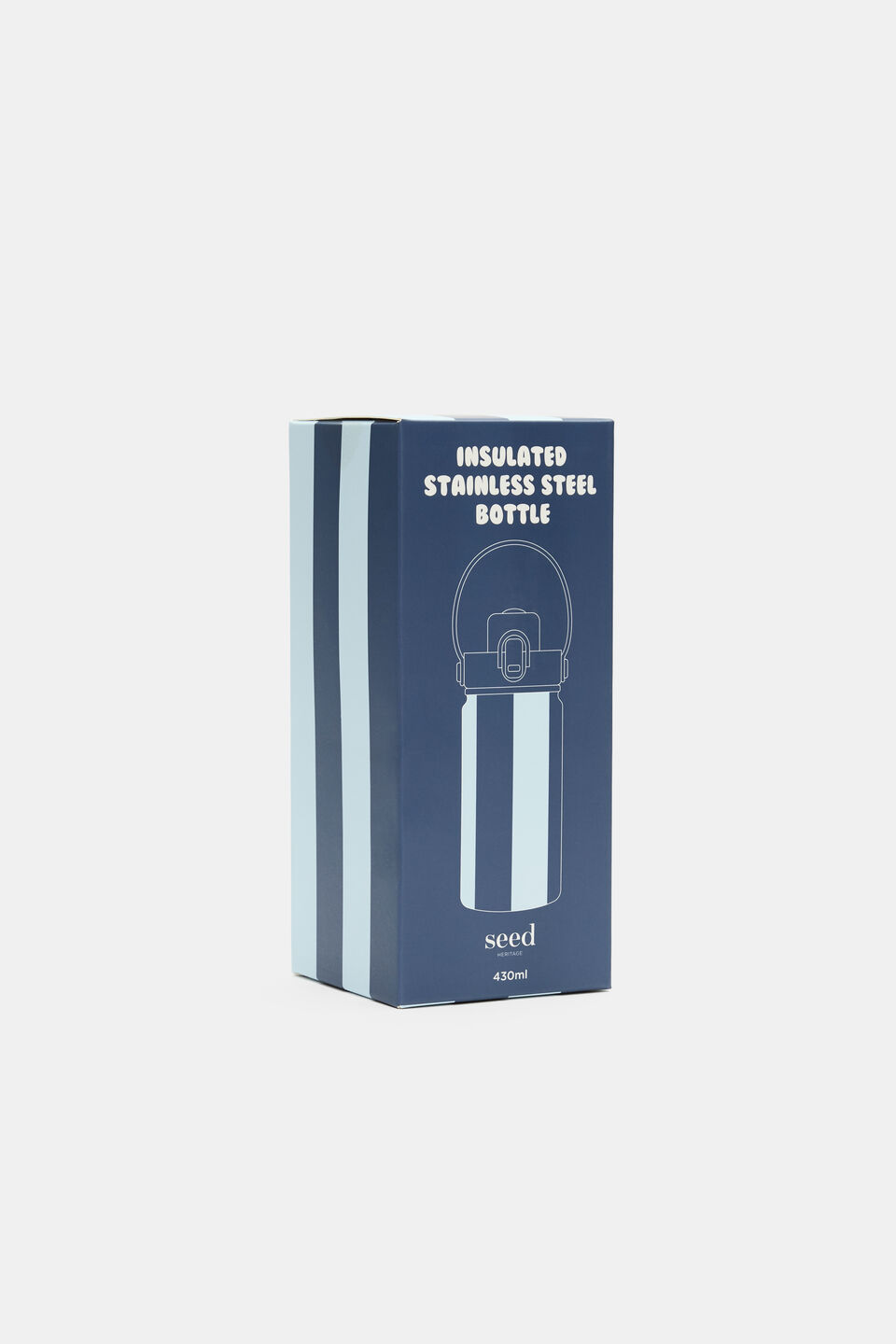 Boys Stripe Water Bottle  Blue Stripe