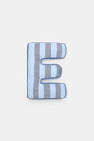 Blue Stripe Initial Cushion  E  hi-res