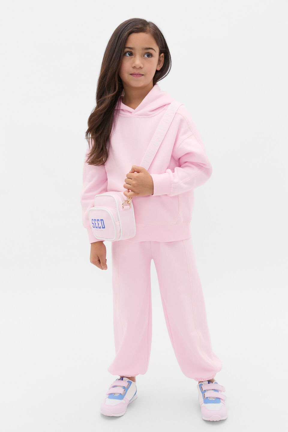 Contrast Stitch Hoodie  Pink Lemonade