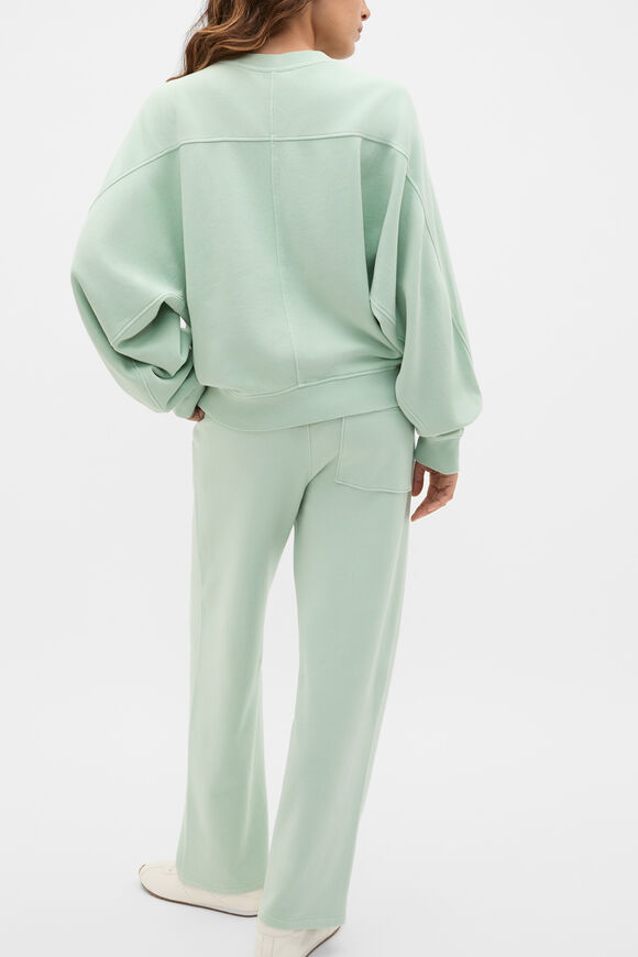 Washed Terry Crew Neck Sweat  Soft Moss Wash  hi-res